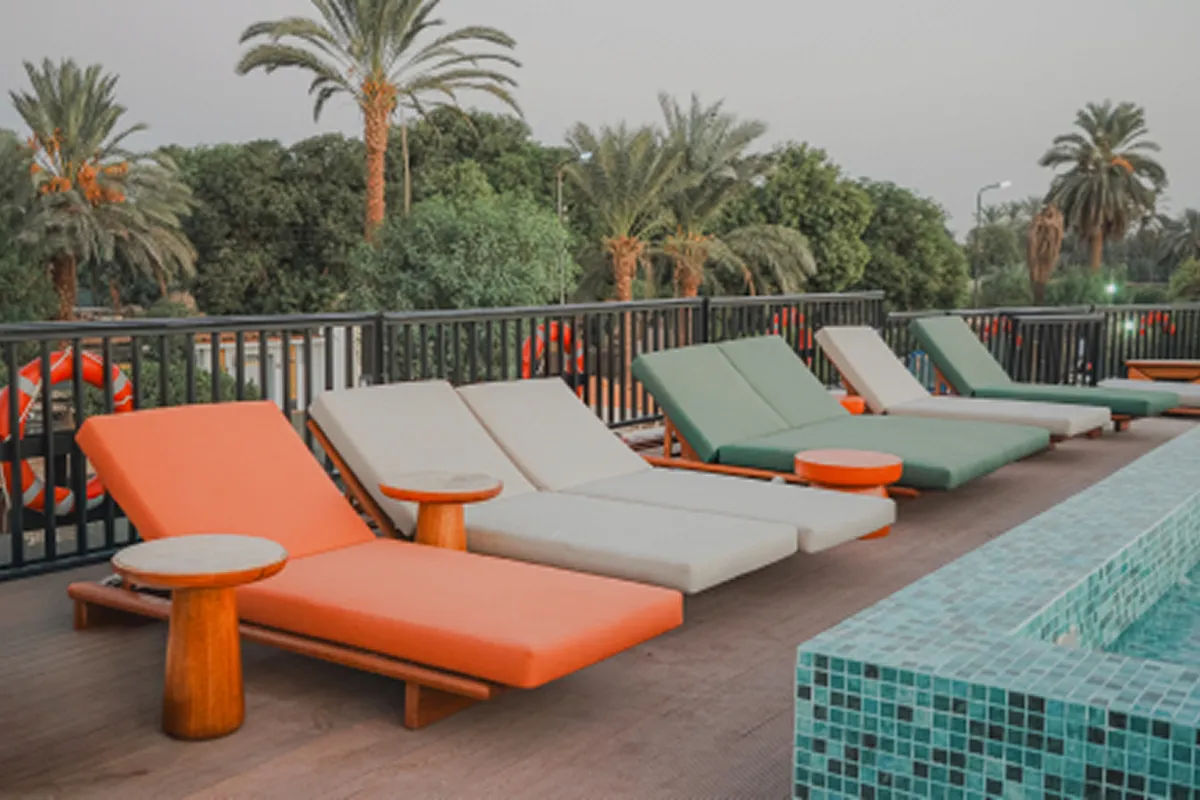 Sun deck of the Lady Mary Nile Cruise Nile cruise